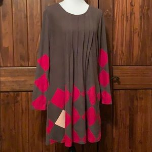 Long sleeve velour tunic/dress